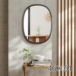 [�n�u �~���[ �I�[�o��46×61cm �u���b�N] �� �ȉ~ ������� �V���v�� �i�`������ �V�b�N ������ �j�O �z�e�� �T����