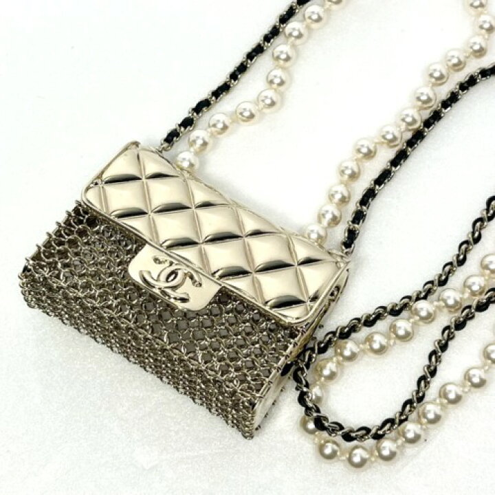 楽天市場】【中古】CHANEL シャネル マトラッセバッグモチーフ ロング 
