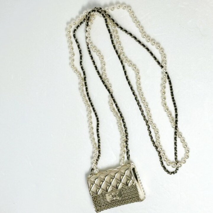 楽天市場】【中古】CHANEL シャネル マトラッセバッグモチーフ ロング  
