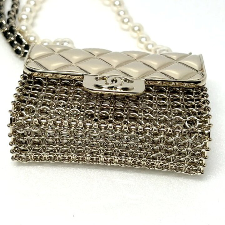 楽天市場】【中古】CHANEL シャネル マトラッセバッグモチーフ ロング 