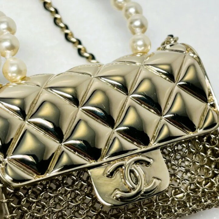 楽天市場】【中古】CHANEL シャネル マトラッセバッグモチーフ ロング  