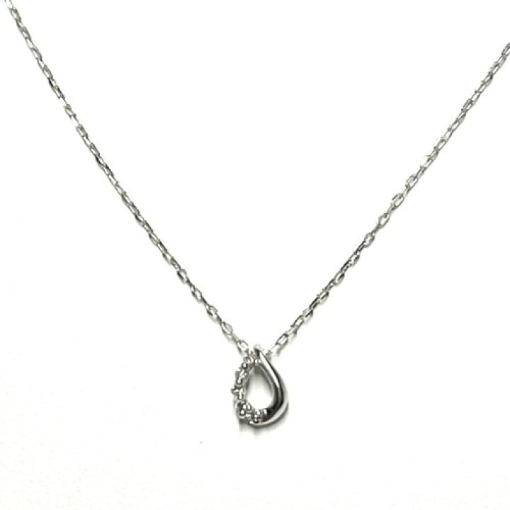 楽天市場】【中古】4℃ ヨンドシー しずくモチーフ ネックレス K10WG 5P 