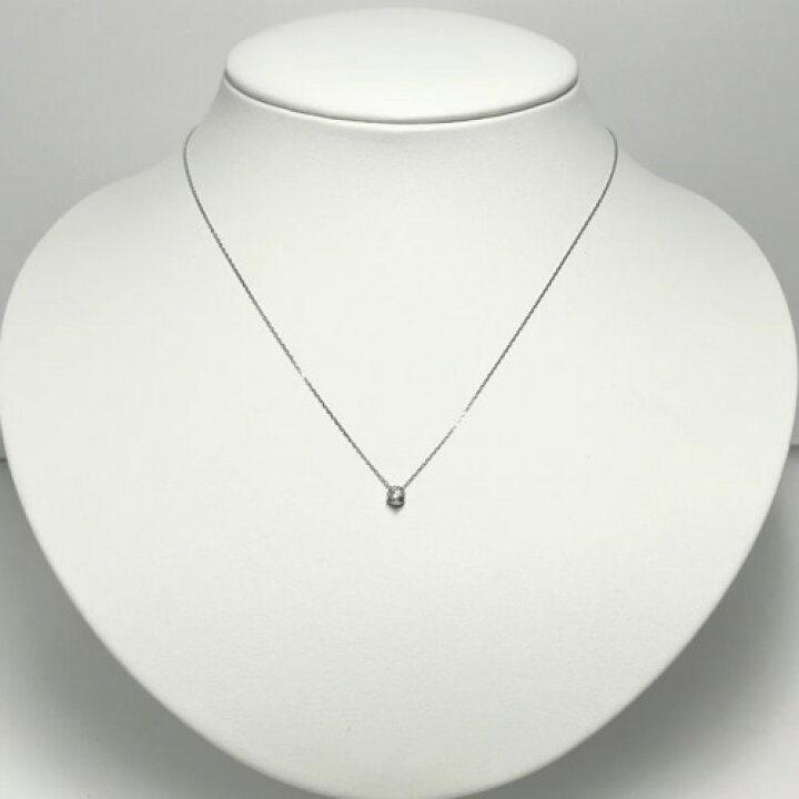 楽天市場】【中古】4℃ ヨンドシー ダイヤ ネックレス K18WG 1P 