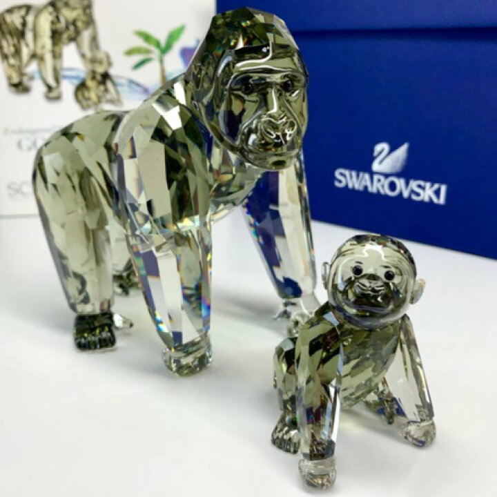 楽天市場】【中古】SWAROVSKI スワロフスキー GORILAS ゴリラ 親子 