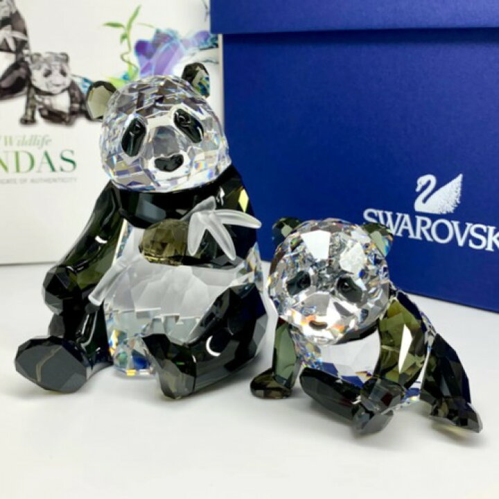 楽天市場】【中古】SWAROVSKI スワロフスキー PANDAS パンダ 親子 2008 