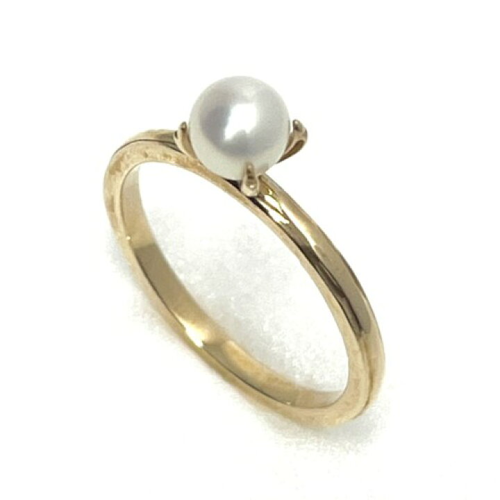 楽天市場】【中古】agete アガット パール リング K10YG 1Pパール約5mm  