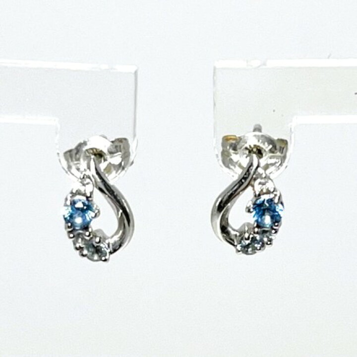 楽天市場】【中古】4℃ ヨンドシー しずくモチーフ ピアス K10WG アクア 