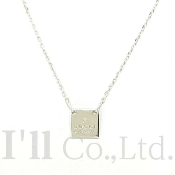 楽天市場】【中古】GUCCI グッチ ロゴプレート ネックレス Ag925 