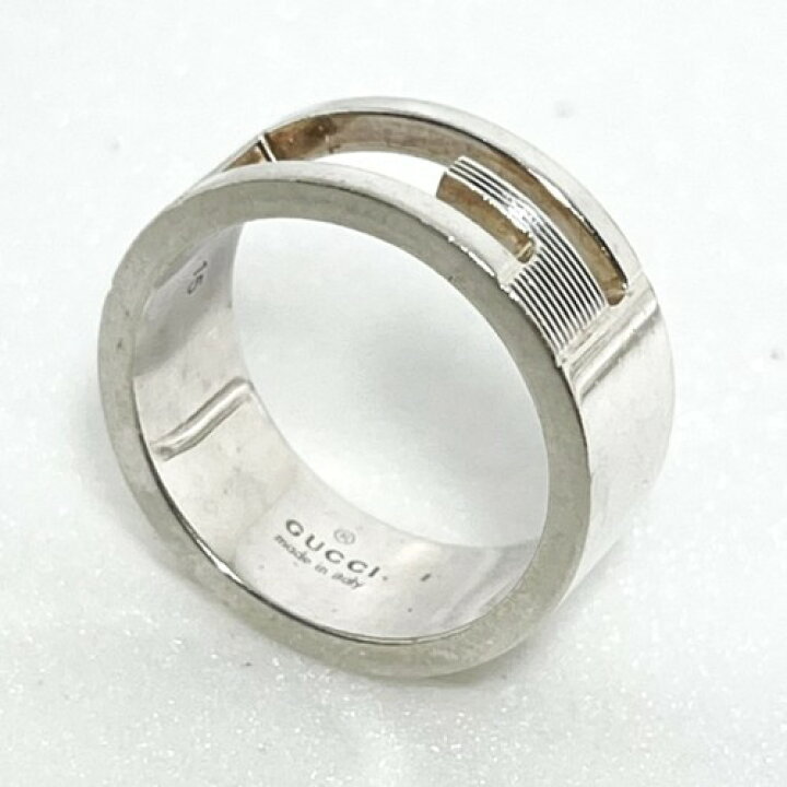 楽天市場】【中古】GUCCI グッチ ブランデッドG リング Ag925 ＃15  