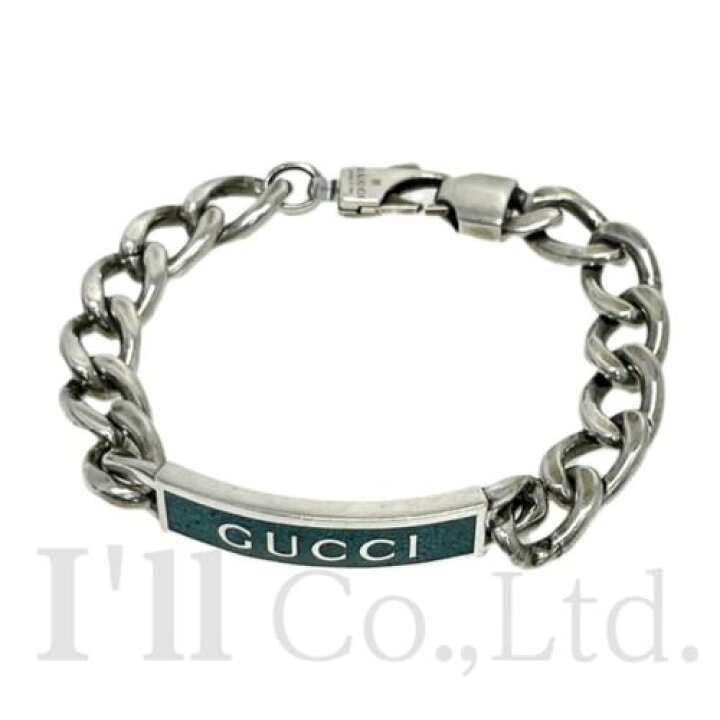 楽天市場】【中古】GUCCI グッチ ロゴプレート ブレスレット Ag925  