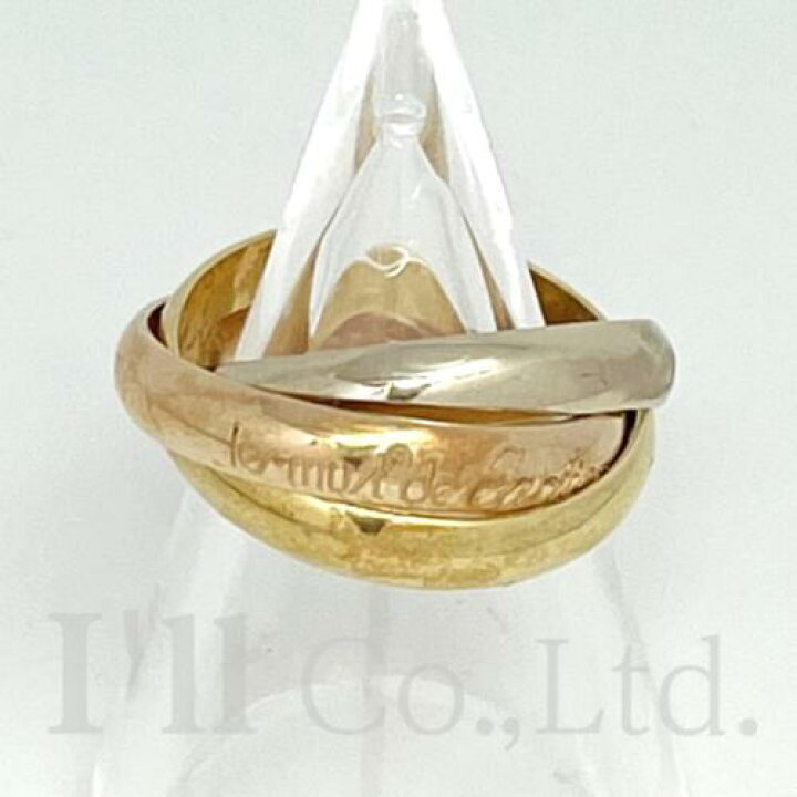 楽天市場】【中古】CARTIER カルティエ トリニティ リング 750YG 750WG  