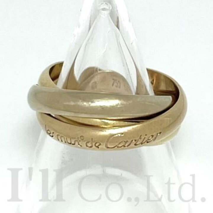 楽天市場】【中古】CARTIER カルティエ トリニティ リング 750YG 750WG  