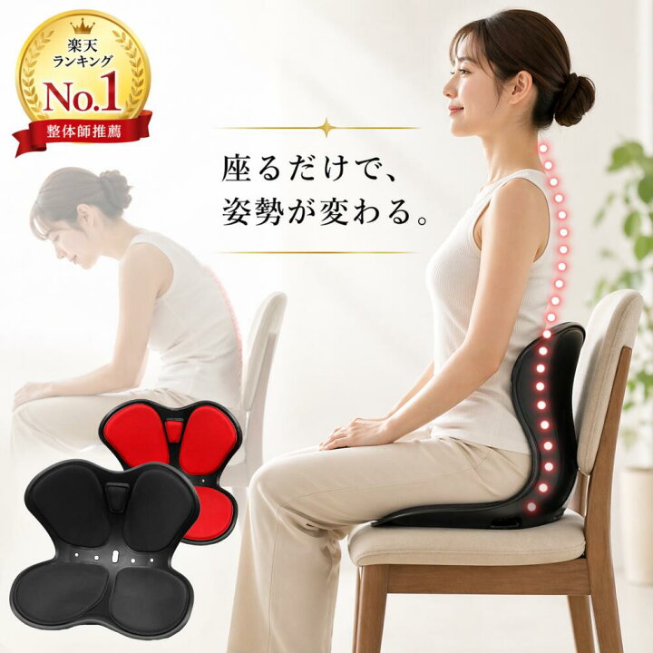 楽天市場】【楽天1位】 骨盤矯正 椅子 クッション 姿勢矯正 チェア 