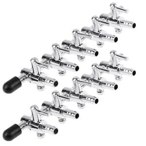 サムコスエアチューブ分岐2個入りステンレス鋼分岐管酸素分岐調節可能気流制御調節エアレーション分岐コックエアーポンプエアーチューブ継手インストール簡単エアレーション用品魚…