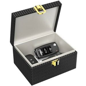 SAMFOLKリレーアタック防止用キーケースリレーアタック防止ボックススマートキー収納電波遮断キーケース信号遮断リレーアタック対策スマートキーケースカーオフィシャルグッズバッグ3D…