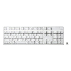 �G���R�� USB-A �L�[�{�[�h ���C�����X (���V�[�o�[�t��) �����u���� �t���L�[�{�[�h �z���C�g TK-FDM106TXWH