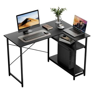 MIYOKIL字デスクパソコンデスク幅110x奥行48x高さ75cm左右入替えPCデスクl字型