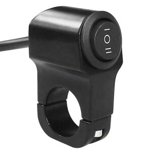 YFFSFDC�o�C�N�X�C�b�`�h��12V22mm�w�b�h���C�g�t�H�O�X�|�b�g���C�g�n���h���X�C�b�`��t���ȒP�n���h���o�[�I�[�g�o�C�N�p1����(ON/OFF/ON12V22mm)