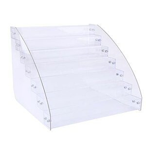 アクリル製アクリルケース透明収納長方形大型ディスプレイラック展示ボックススタンド雛壇コレクション小物フィギュア化粧品メイクボックス陳列ホビーショーケースプラスチック(7段)