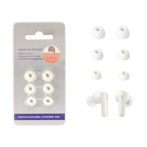 SOUNDPEATSイヤーホン対応交換イヤーピース3ペアパック(S/M/L3サイズ各1組)KONXISAソフトなシリコーン素材タイトフィット滑り止め脱落防止快適な着心地交換が容易【ホワイト】