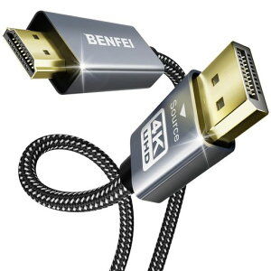 BENFEI4KDisplayPort-HDMI0.9mP[u[A~jEVFAiCґg]APDP1.2Rs[^[toHDMI1.4XN[P[u