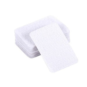 マジックテープ両面テープ付き強力布用白黒オスメスセットOrirya面ファスナーズレない安心滑り止めテープマジックバンド家庭用業務用diy用車用6*4cm5枚入ホワイト