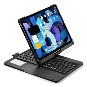360�x��]iPadAir11�C���`M4/M3/M2�piPadAir��5/4����10.9�C���`�p�̃L�[�{�[�h�P�[�X�^�b�`�p�b�h�o�b�N���C�g�t��iPadPro11��4/3/2/1����p�̃L�[�{�[�h�J�o�[��̌^