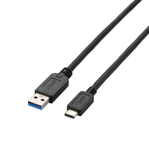 �G���R��USB�P�[�u��TypeC(USBAtoUSBC)0.5mUSB3.1����3A�o�͍ő�10Gbps�u���b�NUSB3-AC05BK