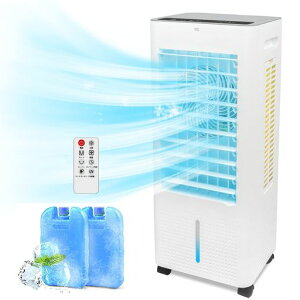 冷風機冷風扇冷風扇風機【2025夏・1秒冷感!空気浄化】8L水タンク3段階風量3つ冷風モード110°自動首振り上下風24h入/切タイマーパネル&リモコン操作60w省エネ節電スポットクーラー静音上給…