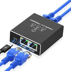 �y3�o�͓����o�́zLAN���z��LAN�n�uRJ45����1000Mbps1����3�o�̓X�C�b�`���O�n�uLAN�P�[�u������Cat5/Cat5e/Cat6/Cat7/Cat8�Ή��l�b�g���[�N�g���O�ғ����o�͗L��LAN���p��
