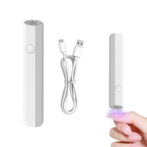 CoolloodaLEDUVネイルライト硬化ライト3Wジェルネイル用ライトペン型2階段タイマー手足両用充電式電気を蓄えるポータブルDIYマニキュア