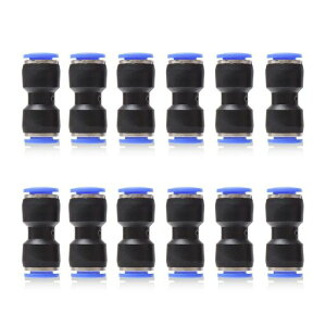 エアホースジョイントエアーホースコネクター(12個セット)ホースコネクターホースジョイントコネクターワンタッチコネクターエアーホースホース継手【BCサービス】(6cm)