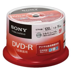 SONY�r�f�I�pDVD-RCPRM�Ή�120��16�{���V���o�[���[�x��50���X�s���h��50DMR12KLDP