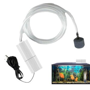 PAVIKEエアーポンプ水槽【ホワイト】水槽ポンプ小型エアレーション水槽USB水族館の酸素ポンプ水族館用品、軽量、ポータブル、便利な酸素供給、釣り、水槽、水族館などに