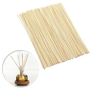 LIANHATA100本リードディフューザー用ラタンスティック3mm*23cmルームフレグランスアロマリード詰め替え用リフィルリードスティック芳香ディフューザバーリビング洗面所寝室オフィス用(ナ…