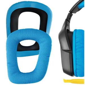 Geekria�C���[�p�b�h�݊����p�b�h���W�N�[��LogitechG930G430G432G332G35F450�w�b�h�z���ɑΉ��p�b�h�C���[/�C���[�J�b�v(���b�V���t�@�u���b�N/�u���[)