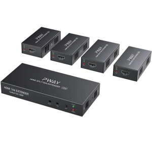 POCHDMI�G�N�X�e���_�[LAN3D���z��4�o�͒x���Ȃ�60m����]�������`��HDMI�X�v���b�^�[�����@����M�@�Z�b�g���z4��4��ʃG�N�X�e���_�[1080@60HzPW-HT226P4-IR-JP