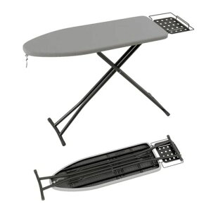 ANDWINTアイロン台スタンド式折りたたみ高さ7段階調整アイロンレスト付き舟型便利な収納軽量コンパクトな調節可能な脚幅120x奥行33x高さ84cmグレー