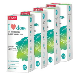 SironaPersonalDisposalBags?60BagsforDiscreetTamponsSanitaryPads/NapkinPantyLinersTampons&Condoms|Menstrual