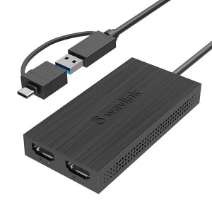 WAVLINK4Ko̓hbLOXe[V/fAHDMIA_v^[/4K(3840x2160@30Hz)fBXvCo/1x4KΉHDMIo̓|[g/1x2KΉHDMIo̓|[g1xUSB3.0|[g1xUSB