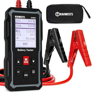 KAIWEETSバッテリーテスター12v/24vバッテリーチェッカーCCA値抵抗値負荷電圧バッテリー診断機自動車用日本語取扱書付き