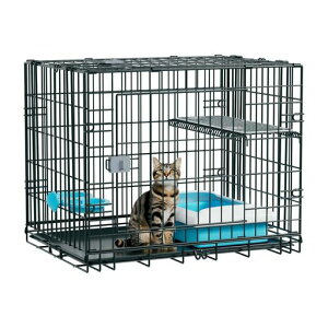 Ksmsem猫ケージ可折?ペットケージ猫・犬・小動物用旅行&防災対応省スペース軽量丈夫な設計脱走防止簡単組み立て室内室外用掃除しやすい