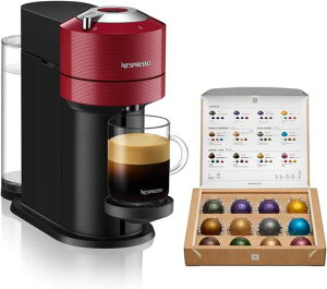 ネスプレッソカプセル式コーヒーメーカーヴァーチュオネクストチェリーレッド水タンク容量1.1L遠心力抽出ワンタッチGCV1-RE-W
