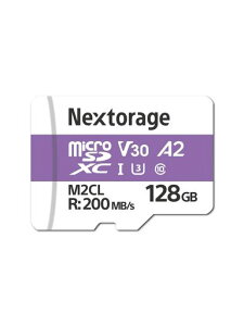 Nextorage{[J[UHS-I}CNSDJ[h128GBmicroSDXCA2U3V30Ǐoő200MB/sSwtichXCb`NX-M2CL128GlNXg[WmicroSDJ[h