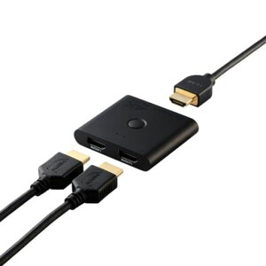 �G���R�� HDMI�ؑ֊� 4K 60Hz 2����1�o�� �o���� ���^(12mm) PS5�E4 / Nintendo Switch/Fire TV Stick �� DH-SW4KBD21BK/E
