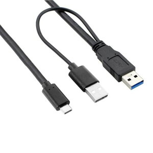 CHENYANG CY Type-C USB-C - USB 3.0 �I�X & USB 2.0 �f���A���f�[�^ Y�P�[�u�� �m�[�g�p�\�R�� & �n�[�h�f�B�X�N�p 60cm