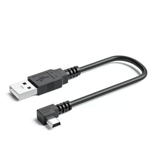 KKM-���u�V���[USB2.0�~�j�P�[�u��USB(A)�I�X-USB(miniB)�I�XL�^�㉺���E90°�����ϊ��P�[�u�������b�L�t������480Mbps�̃f�[�^�]���������[�h(1.0m�EL)