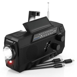 Shinmax�h�Ѓ��W�I4000mAh�d�r����AM/FM�Ή���񂵍ЊQ���W�I���@�\SOS�A���[�g�t��3�P�[�u�����������d���Ǐ����A�E�g�h�A�L�����v�h�ЃO�b�Y���p�h�ЗpUSB�[�d���\�[���[�[�d��񂵏[�d�c