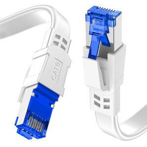 LANケーブル30mCAT8Soohut高速lanケーブル40Gbps/2000MHzランケーブルRJ45コネクタインターネットフラットLANケーブル爪折れ防止屋外用シールドモデムルータPS3PS4Xbox等に対応