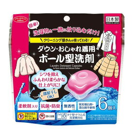 アイメディア(Aimedia) アイメディア 洗濯洗剤 ボール型洗剤 6個入 おしゃれ着洗剤 柔軟剤入 ダウン クリーニング屋さん 業務用 抗菌防臭 洗濯 仕上げ剤